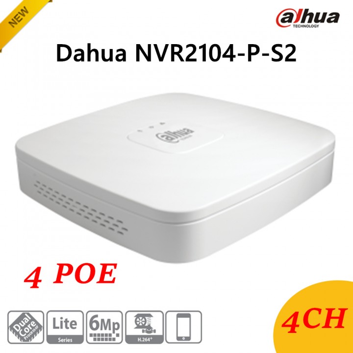 IP видеорегистратор Dahua DH-NVR2104-P-S2 на 4 камеры 